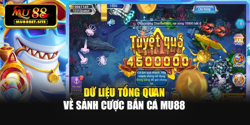Dữ liệu tổng quan về sảnh cược bắn cá Mu88